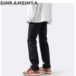 Quần jeans dài SINRANSINYA ống đứng dáng rộng phong cách đường phố Mỹ thời trang cao cấp dành cho nam