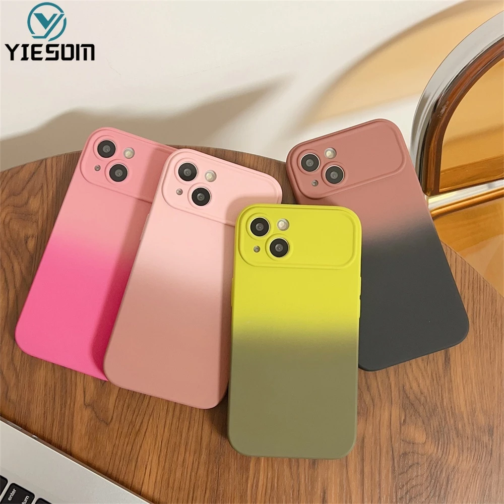 Ôp Điện Thoại Silicon Dẻo Màu gradient Thời Trang Chống Sốc Cho iphone 12 11 pro max 12 mini xs max x xs xr 7 8 plus Ốp