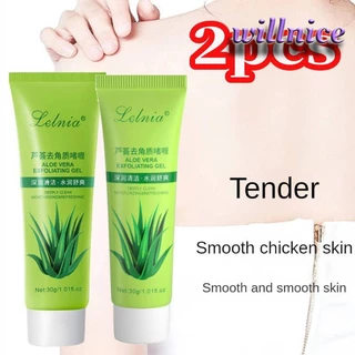 2 chiếc Lelnia Aloe Fruit Acid Peeling Gel Gel tẩy tế bào chết cho mặt / Gel tẩy tế bào chết trên mặt và sữa rửa mặt tẩy tế bào chết NICEKLIFE