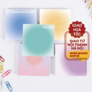 Tập 50 Giấy Note Giấy Ghi Chú Màu Sắc Pastel Gradient Xinh Xắn Hoạ Tiết Tối Giản Tiện Lợi ST356