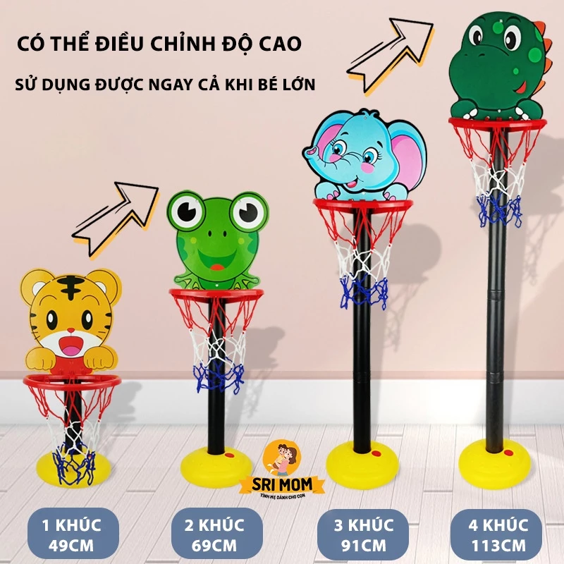 [Sale 50%]  Đồ Chơi Bóng Rổ Có Cột Điều Chỉnh Độ Cao Tùy Ý Cho Bé Vận Động Tăng Chiều Cao Tại Nhà FULL PHỤ KIỆN