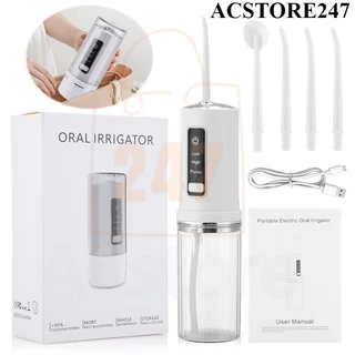 Máy tăm nước cầm tay gấp gọn Oral Irrigator ,tăm nươc mini cầm tay du lịch làm sạch răng miệng ACSTORE 247