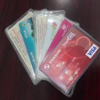 [HCM] Set 10 Túi bọc thẻ căn cước 1 mặt nhám - Vỏ bọc thẻ trong suốt đựng ATM chứng minh, thẻ học sinh--Giuseppe123