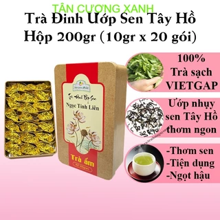 Trà Đinh Ướp Hoa Sen Hồ Tây 200gr-Trà Sen Ngọc Tỉnh Liên Tân Cương Chính Hãng