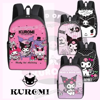 SANRIO Mới Ba Lô kuromi Một Mặt Sức Chứa Lớn Chống Nước Chống Mài Mòn 16 inch In Họa Tiết Dễ Thương Thích Hợp Làm Quà Sinh Nhật Cho Bé Gái Và Trẻ Em