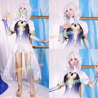 - Jinn - Đầm Hóa Trang + Tóc Giả Hóa Trang Nhân Vật anime genshin furina gesnhin