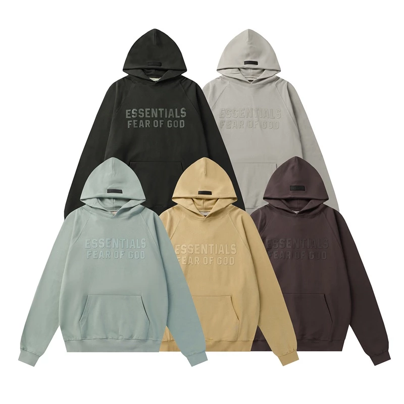 Essentials-áo hoodie In logo Thương Hiệu Phía Trước Mặc Hàng Ngày Thoải Mái Cá TíNh Trên Cơ Thể Nhìn Tốt Phù Hợp Với Nam Và Nữ Phong Cách Cùng Phong Cách