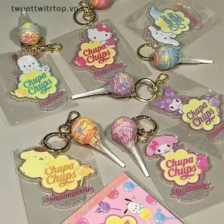 Trtop sanrio Móc Chìa Khóa acrylic Hình Mèo kitty kuromi cinnamoroll Dễ Thương vn