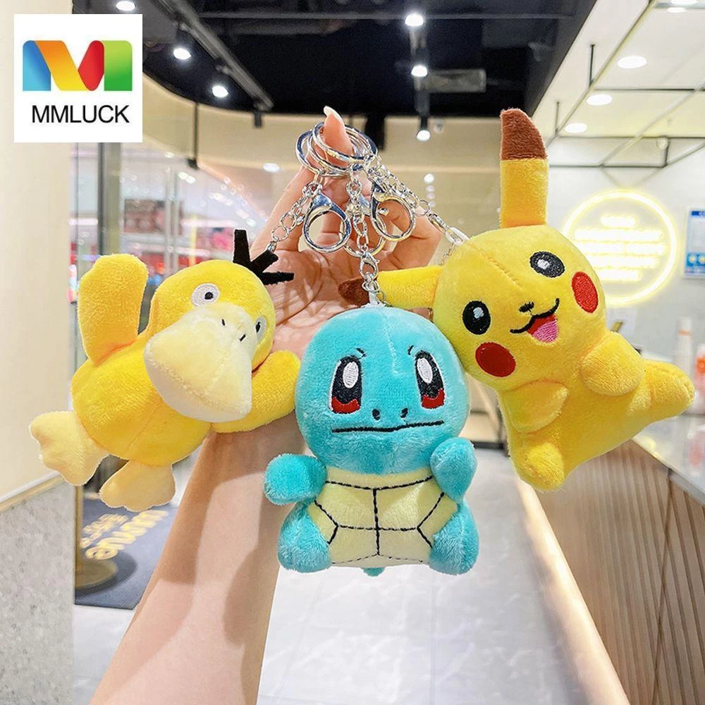 Móc Khóa Hình pikachu Nhồi Bông Đáng Yêu Giá Đỡ