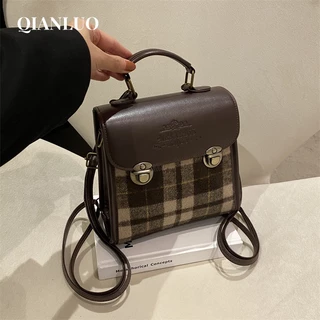 QIANLUO Balo cặp đi học 2023 NEW Cute ULZZANG Fashion phổ biến GSJ23B0RF9 48Z231130