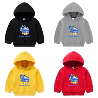 Dingyuan Phoenix Fruit Blox Fruit Áo Hoodie trẻ em Đơn giản hoạt hình giản dị Áo khoác bé trai và bé gái hàng đầu