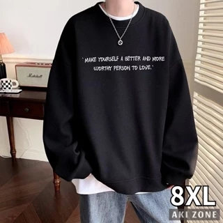 Áo sweater Tay Dài Cổ Tròn Dáng Rộng In Chữ Thời Trang Xuân Thu Cho Nam