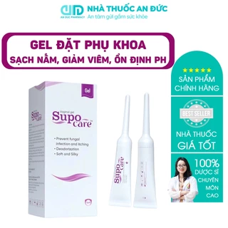 Gel Đặt Âm Đạo Khử Mùi Hôi, Giảm Ngứa, Ngừa Vi Khuẩn, Làm Sạch Nấm, Cân Bằng pH Supocare - Nhà thuốc An Đức