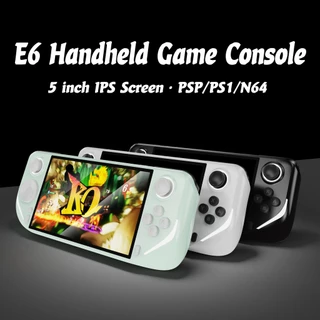 Máy Chơi Game Cầm Tay E6 PSP PS1 N64 Màn Hình 5-inch IPS HD 15000 Trò Chơi Cổ Điển