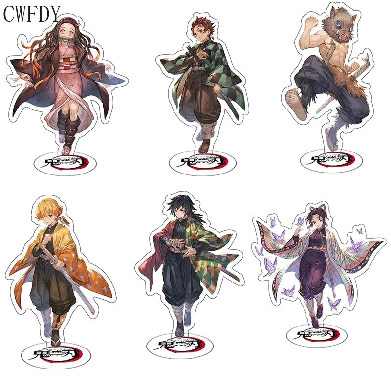 Mô hình Standee Demon Slayer Kimetsu No Yaiba Keychain Tanjirou Nezuko Zenitsu Kanawo Giyuu Shinobu Acrylic 15cm