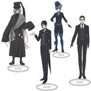 Mô hình Standee Hắc Quản Gia Black Butler Anime Grell Sutcliff Under Taker Cosplay Acrylic để bàn tượng trong suốt