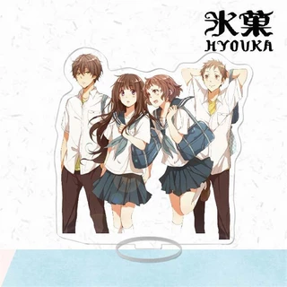 Mô hình Standee Anime Hyouka Oreki Houtarou Chitanda Eru Ibara Mayaka Fukube Satoshi in hình nhân vật 2 mặt rõ nét