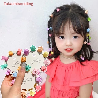 (Takashiseling) Set 10 Kẹp Tóc Càng Cua mini Bằng Nhựa Nhám Ngọt Ngào Thời Trang Nữ Tính