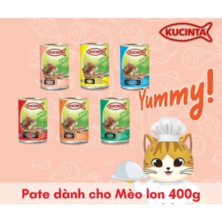 Pate Cho Mèo Kucinta Lon 400g Từ Thịt Cá & Hải Sản - Pate Mèo Nhập Khẩu Từ Malaysia