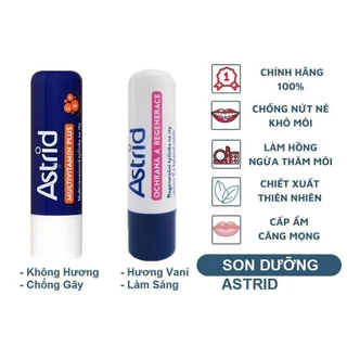 Son Dưỡng Môi Mỡ Hươu Astrid Trắng/Xanh tẩy da chết, tái tạo môi mềm, dưỡng ẩm căng mọng 4.7g