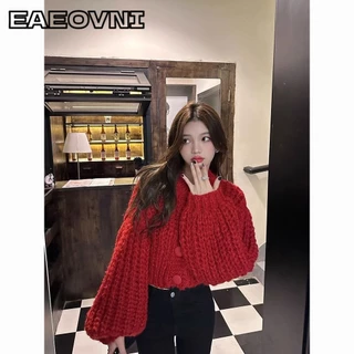 EAEOVNI Áo Len áo khoác cardigan Minimalist Dễ thương Cute Casual WXF23B0GMC 46Z231115