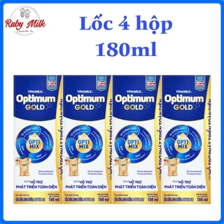 [Date 10.2024] Lốc 4 hộp Sữa pha sẵn Optimum Gold 180ml