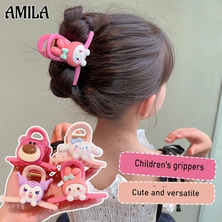 Amila Kẹp Tóc Hình Gấu / Dâu Tây / sanrio Dễ Thương Cho Bé Gái