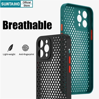 Suntaiho Ốp lưng iphone đen Ốp Điện Thoại Silicon Mềm Thoáng Khí Chống Sốc Cho iphone 15 14 13 12 11 pro max ip 7 8 plus iphon xr xs max