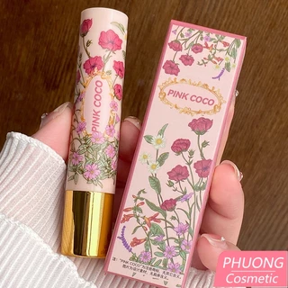 Son Thỏi Lì Họa Tiết Hoa PINK COCO Mịn Lì Lâu Trôi