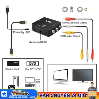 [VẬN CHUYỂN 24 GIỜ] Bộ ChuyểN HDMI Sang AV RCA Audio Video CVBS HD 1080P - RCA Cho PC / TV,HDMI to AVBộ Chuyển Đổi Video