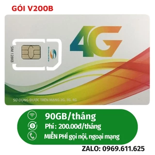 SIM VIETTEL 4G GÓI V90B V120B V150B V200B SD70 SD120 TẶNG FREE DATA TRUY CẬP MẠNG + KHÔNG GIỚI HẠN NỘI MẠNG + 30P NGOẠI