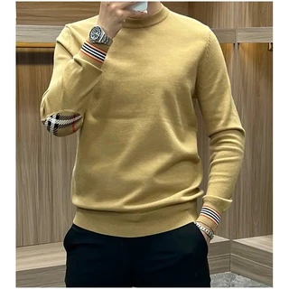 Áo Sweater Mỏng Cổ Tròn Dáng Ôm Thời Trang Xuân Thu Cao Cấp Cho Nam