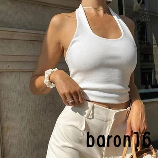 Áo Croptop Sát Nách Màu Sắc Thanh Lịch Cho Nữ