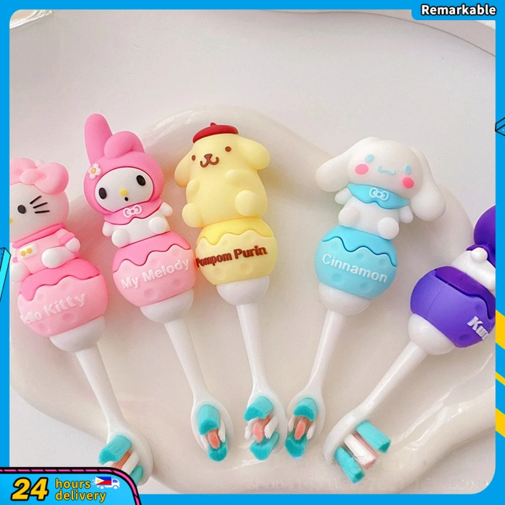 Dễ Thương Bàn Chải Đánh Răng Lông Mềm Hình sanrio kuromi melody cinnamoroll Cho Bé 2-8 Tuổi