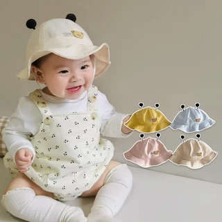 Nón Tai Bèo Vải Cotton Thoáng Khí In Họa Tiết Chú Ong Dễ Thương Thời Trang Mùa Xuân Cho Bé Trai Và Gái