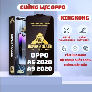 Kính cường lực Oppo A5 2020, A9 2020 Kingkong full màn | Miếng dán bảo vệ màn hình cho opoo | VICASE