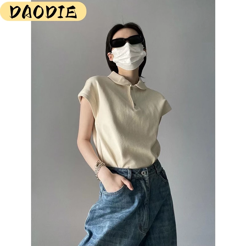 DAODIE áo croptop áo croptop nữ Thiết kế ít người cao eo slim hottie ngắn áo khoác 2023 NEW MAY1901