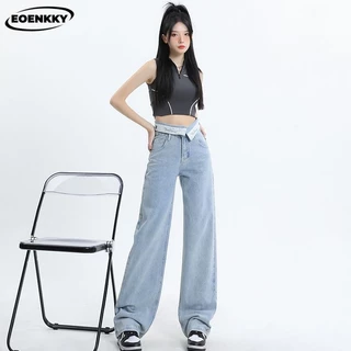  EOENKKY quần ống rộng quần nữ jean Casual Stylish Comfortable INS WNK23A0YAA 44Z231030