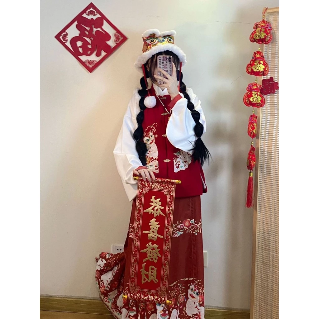 Bijia tutu hanfu] Áo Cổ Vuông Thêu Hoạ Tiết hanyi world ling 7e6c