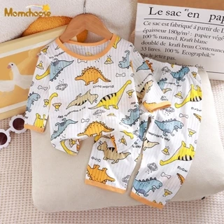 Momo Bộ Đồ Ngủ cotton Ba Món Mỏng Nhẹ Thoáng Khí Mùa Hè Cho Bé Trai Và Bé Gái