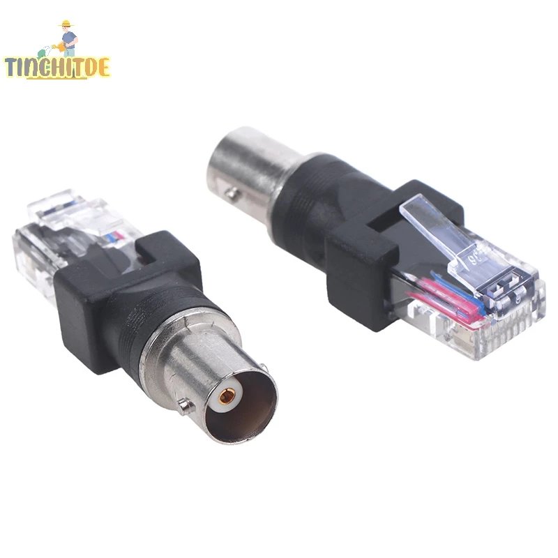 [Elgmk] 1 Đầu nối màu đen chất lượng cao BNC Nữ Jack sang RJ45 Nam Cắm RF Adapter Đầu nối đồng trục [MỚI]