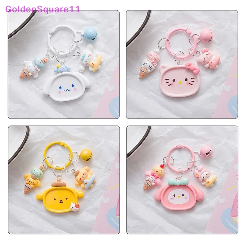 Móc Khóa Hình sanrio my melody kuromi hello kitty Màu Vàng Dễ Thương