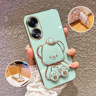 Chống Sốc Ốp Điện Thoại Có Giá Đỡ Hình Gấu 3d Cho oppo a58 a38 a18 4g a58 a78 5g a58x a1 pro a98 a1 f23 reno8 t 5g