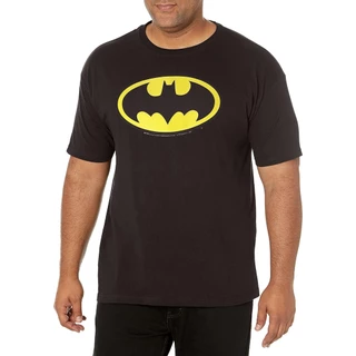 Áo Thun cotton Màu Đen In Logo Batman Cơ Bản Cho Nam Cỡ 4XL 5XL 6XL