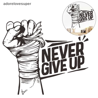 Decal dán tường AD1VN Never Give Up Motivational Trang Trí Phòng Gym