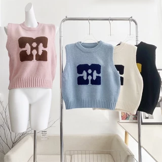 Áo sweater Không Tay Cổ Tròn Thời Trang Mùa Thu Cho Nữ