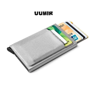 UUMIR Ví Đựng Thẻ Tín Dụng rfid Tự Động Bật Lên Đa Năng Chống Trộm Bằng Nhôm Siêu Mỏng Cho Nam