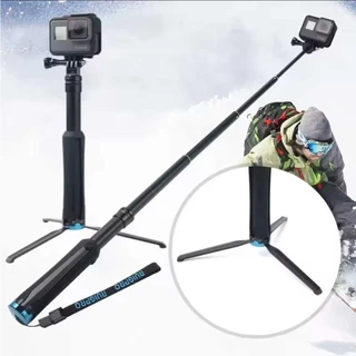 tay cầm gậy gắn liền tripox kim loại,phụ kiện gậy máy quay gopro