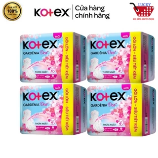 Combo [4 Gói x 20 miếng] Băng vệ sinh Kotex Hoa Anh Đào Siêu mỏng 23cm Có cánh