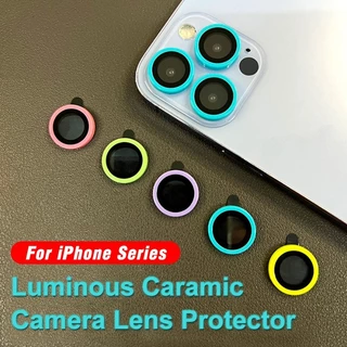 Kính Cường Lực Bảo Vệ Camera Mạnh Mẽ Màu Dạ Quang Dành Cho iphone 14 13 12 11 15 pro max 14 plus